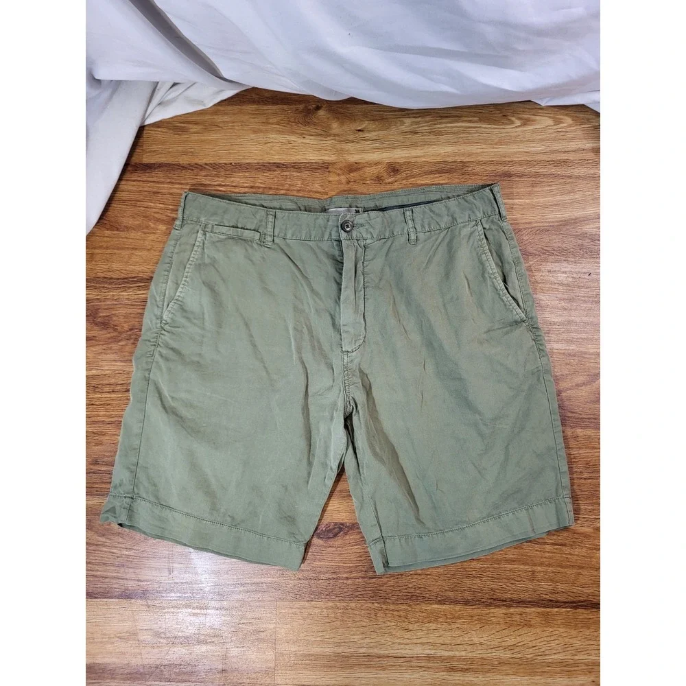 Faherty Mens Size 36 Olive Green Chino Cotton Blend Shorts 9